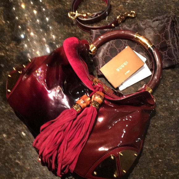 Gucci Handbags - Gucci Indy Patent Leather Cherry/Black Ombre💛❤️🖤